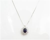 Halskette Lucciole Gioielli Dame in Weißgold Zaffiro 0.66 Ct CIOKELLY/1Z - CIOKELLY/1Z